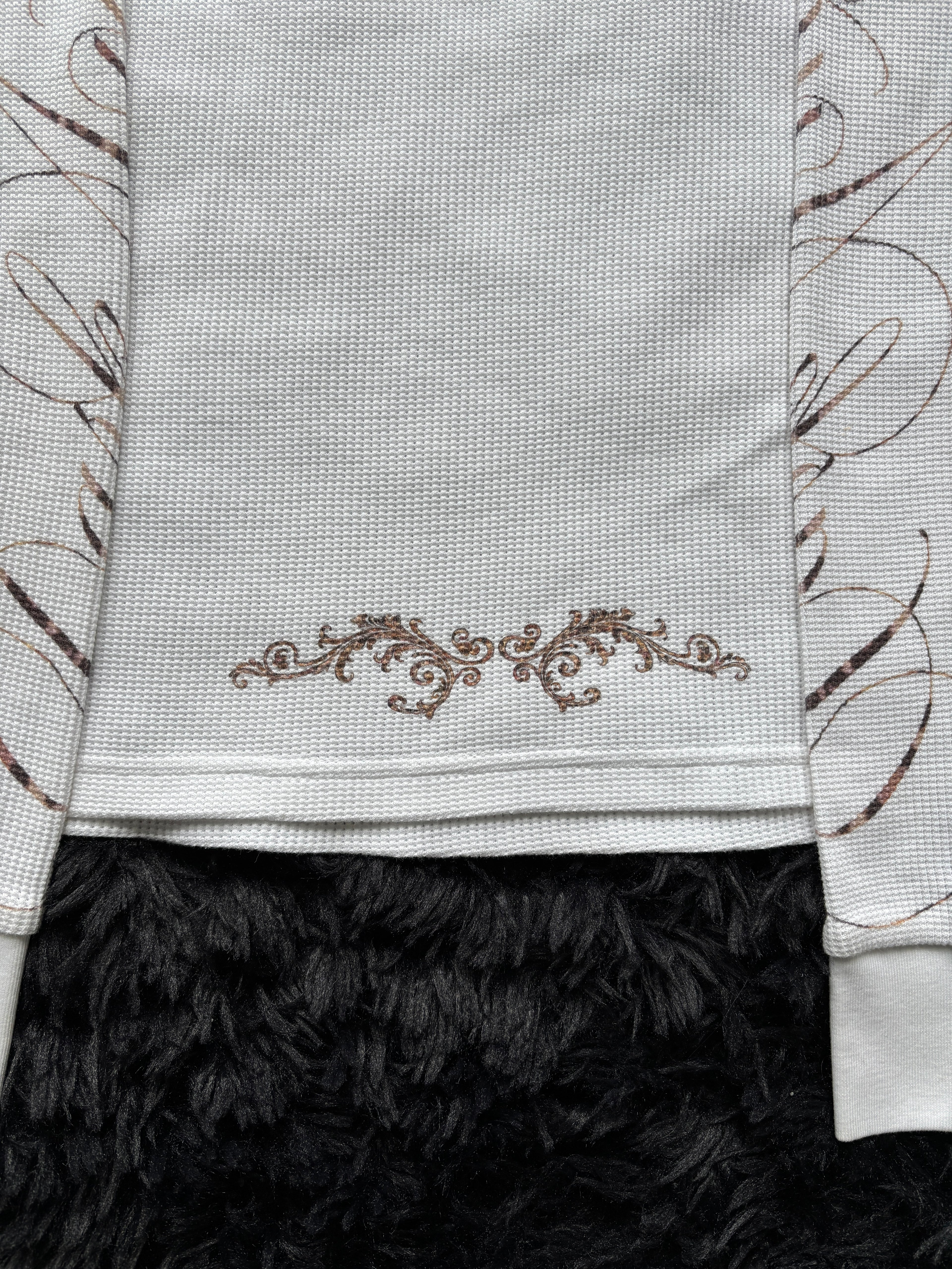 Thermal White Cheetah Print Longsleeve
